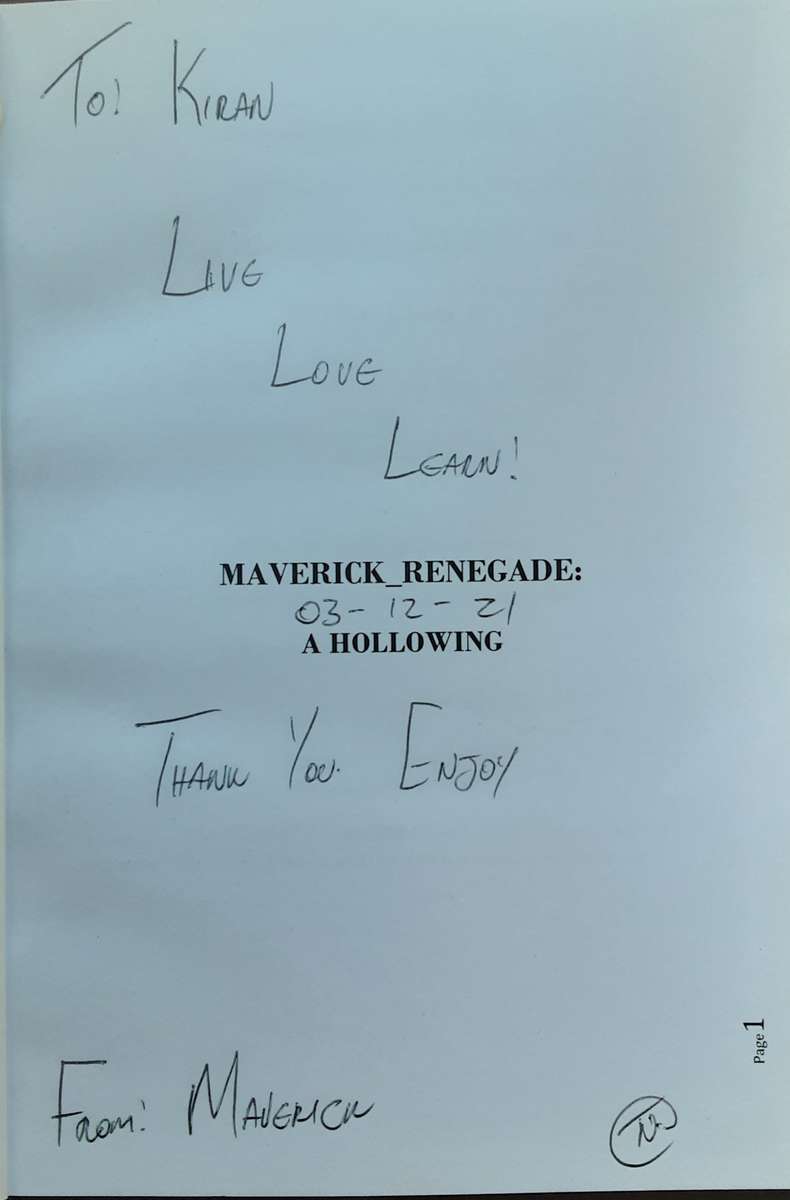Maverick Renegade A Hollowing Poems by Nkosinathi Ntuli **Signed Copy **