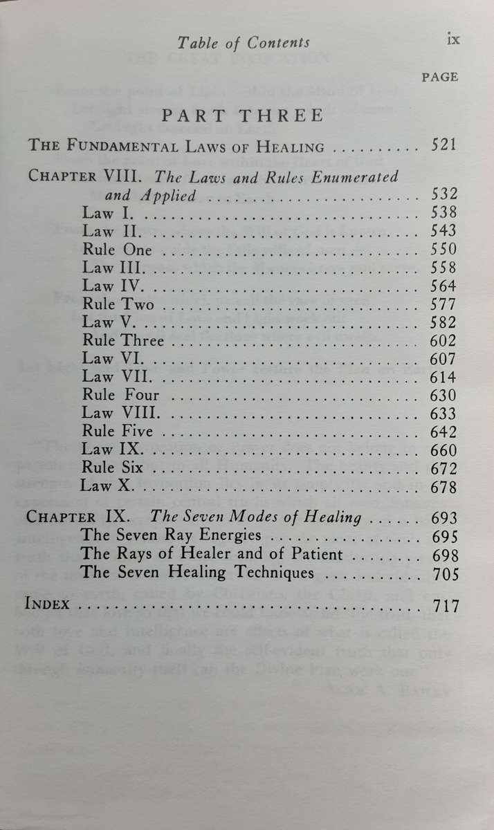 Esoteric Healing vol 4 A Treatise on the Seven Ray's by Alice A Bailey