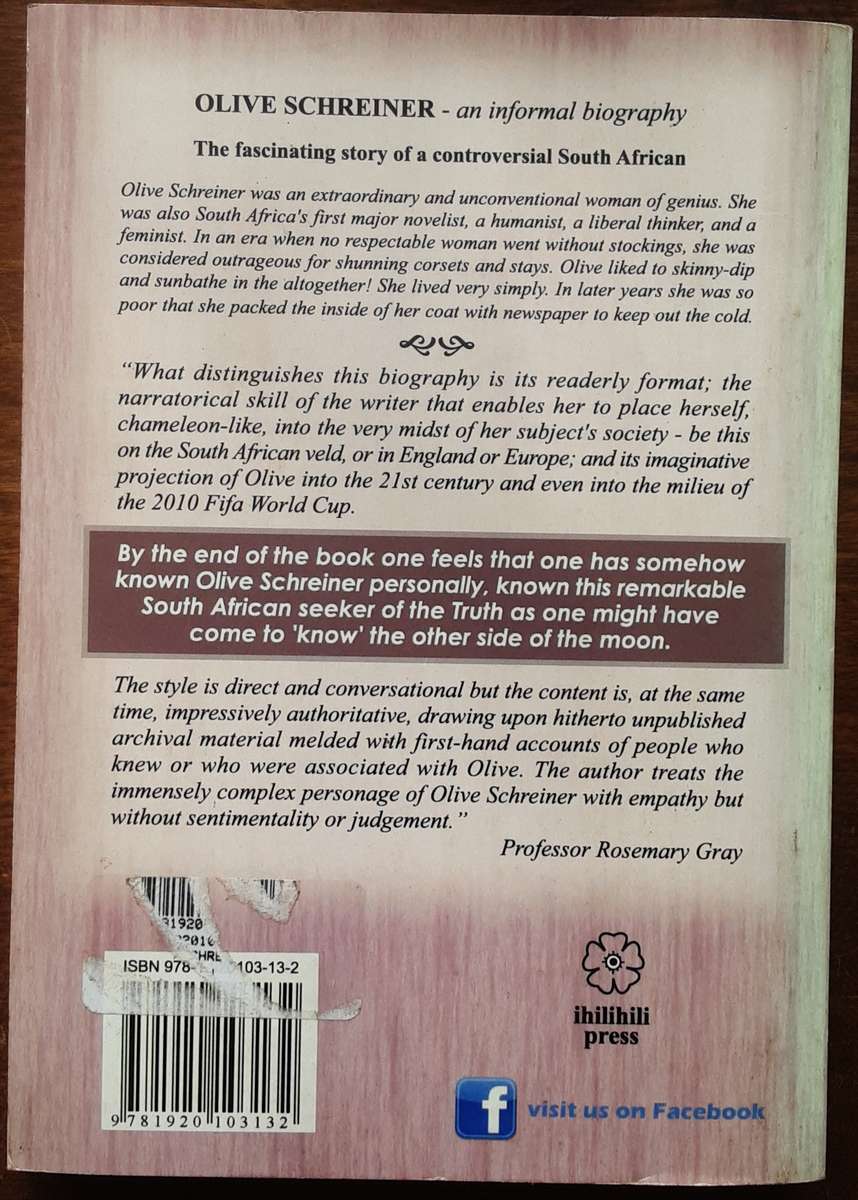 Olive Schreiner The other Side of the Moon by Heather Parker Lewis