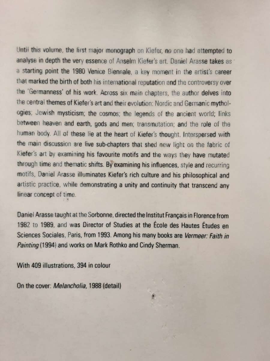 Anselm Kiefer by Daniel Arasse