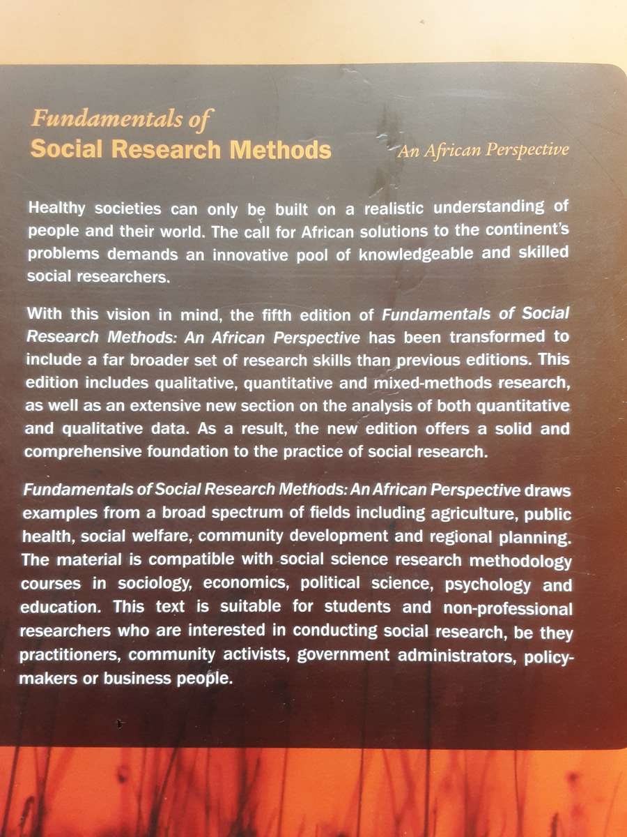 Fundamentals of Social Research Methods An African Perspective 5th Edition by Bless, Smith, Sithole
