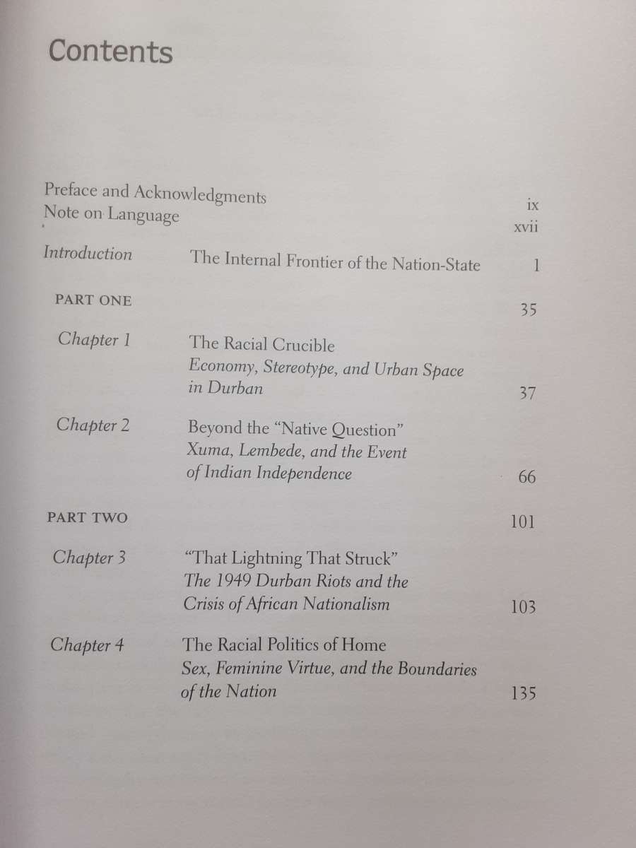Internal Frontiers African Nationalism & Indian Diaspora in Twentieth Century South Africa by Soske