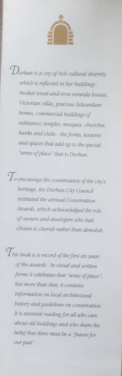 Rewarding Conservation by The Conservation Committee of the Durban City Council