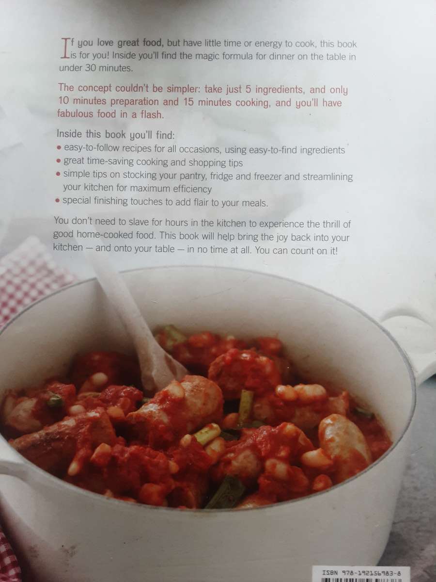 5 Ingredient Cookbook 5 Ingredients 10 Minutes Preparation 15 Minutes Cooking by Readers Digest