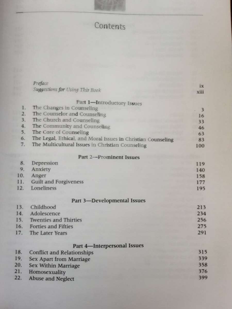 Christian Counseling A Comprehensive Guide third edition by Gary R Collins