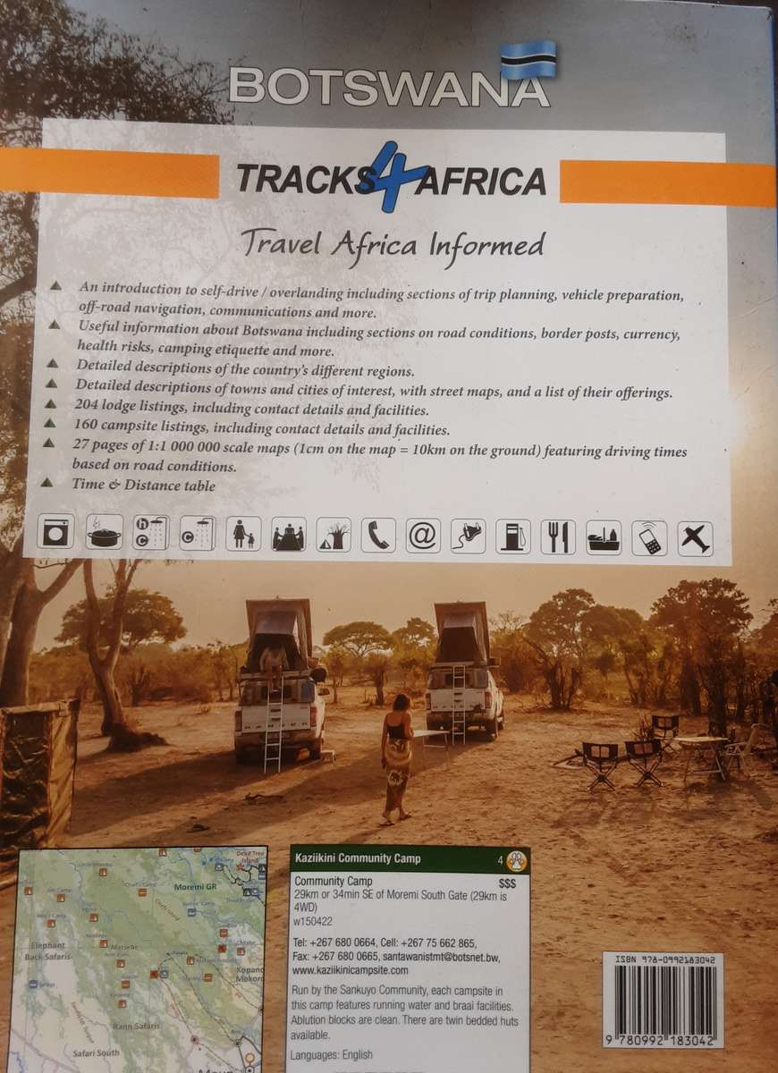 Botswana Self Drive Guide Edition 2 by Tracks 4 Africa plus Kgalagadi and Botswana loose maps