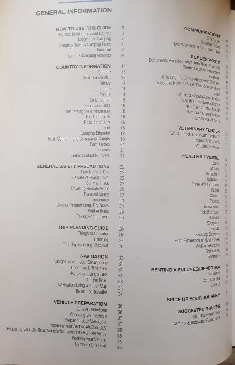 Namibia Self Drive Guide Edition 2 by Tracks 4 Africa plus 4 stand alone maps