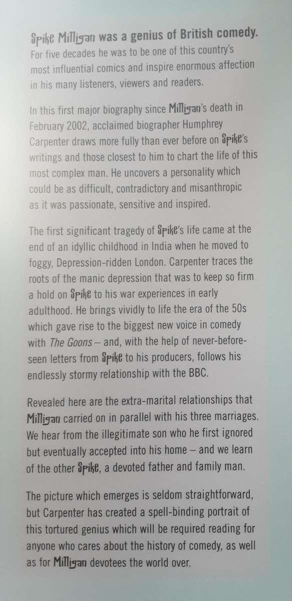 Spike Milligan The Biography by Humphrey Carpenter
