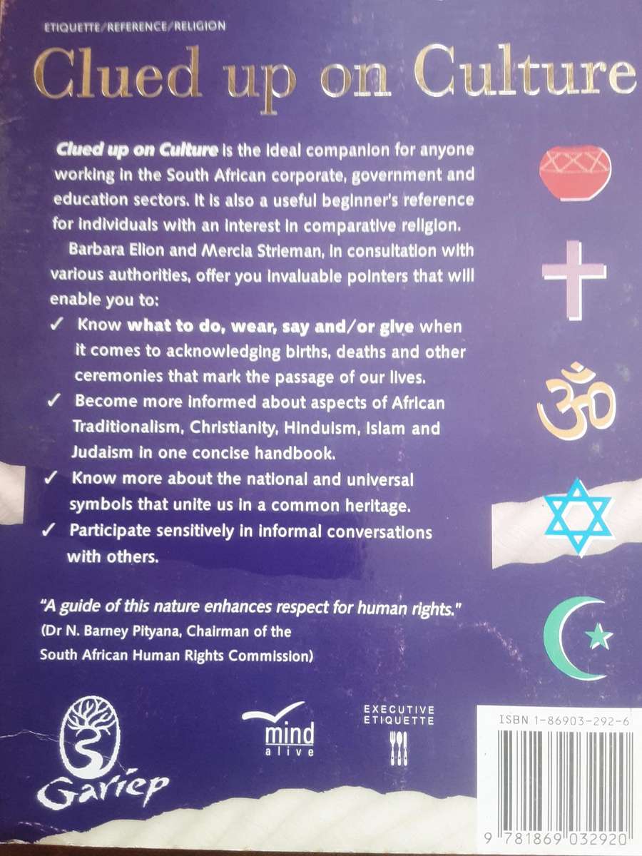 Clued Up On Culture A Practical Guide For All South Africans by Ellion & Strieman