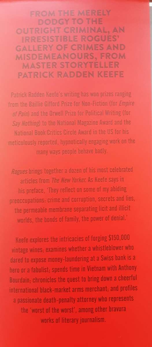 Rogues, True Stories of Grifters, Killers, Rebels and Crooks by Patrick Radden Keefe