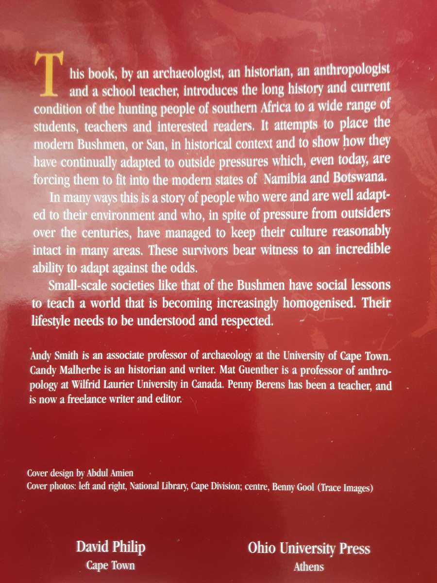 The Bushmen of Southern Africa A Foraging Society in Transition  by Smith, Malherbe, Guenther & Bere