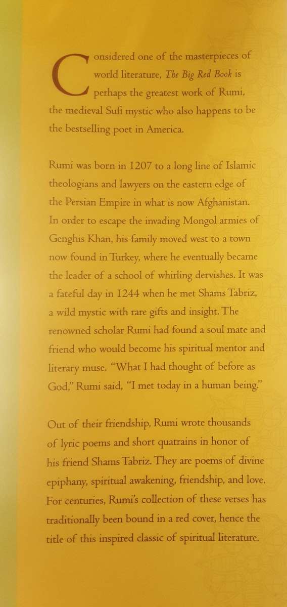 Rumi, The Big Red Book by Coleman Barks