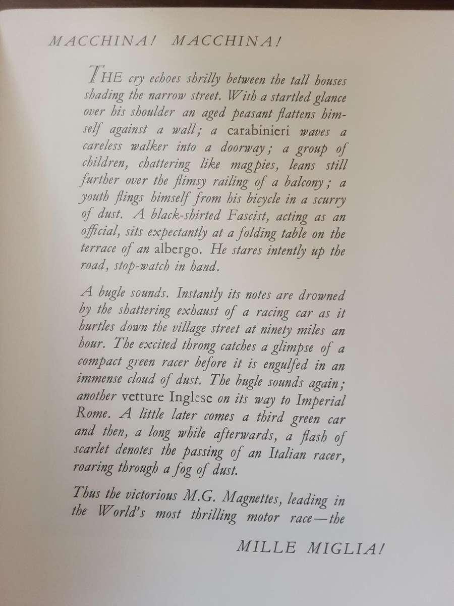 Mille Miglia Being The Gloriovs Story of the MG Victory in the Italian 1000Miles Race 1933 by Symons