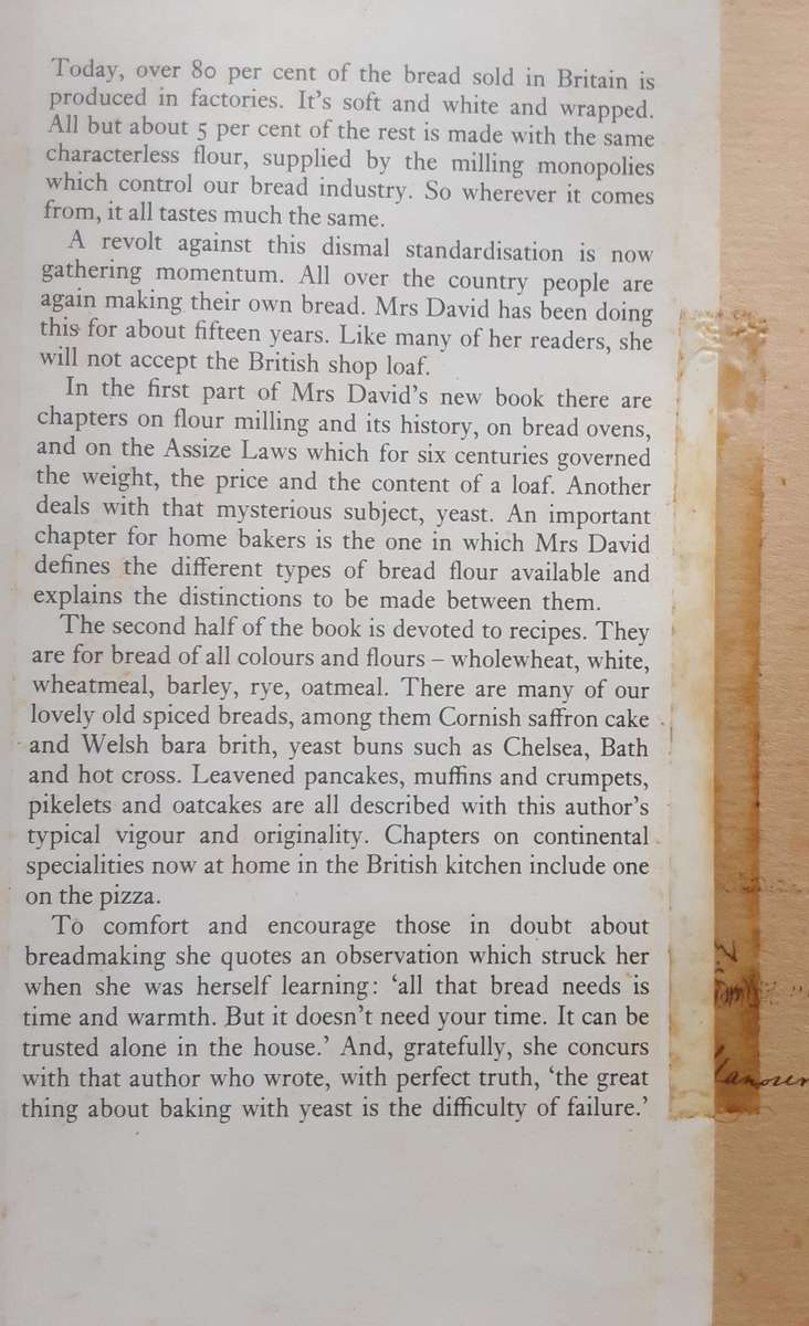 English Bread And Yeast Cookery by Elizabeth David