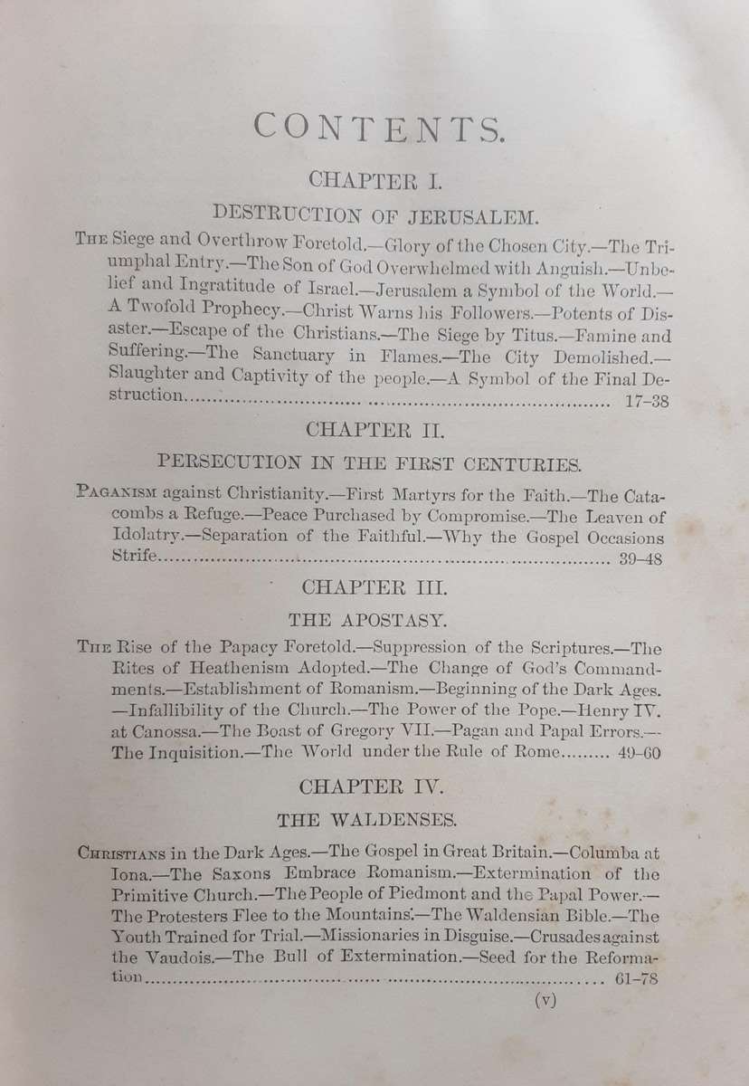 The Great Controversy Between Christ and Satan During The Christian Dispensation by Mrs E G White