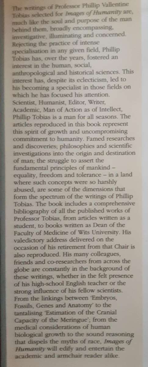 Images of Humanity The Selected Writings of Phillip V Tobias