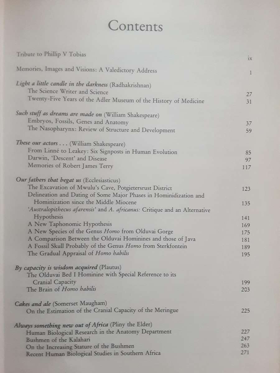 Images of Humanity The Selected Writings of Phillip V Tobias