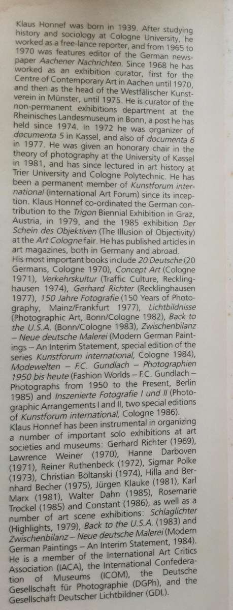 Contemporary Art by Klaus Honnef