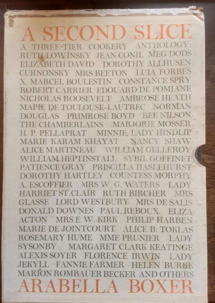 First Slice Your Cookbook and A Second Slice by Arabella Boxer in slipcases