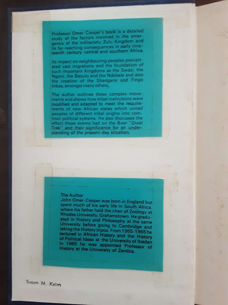 The Zulu Aftermath by J D Omer Cooper