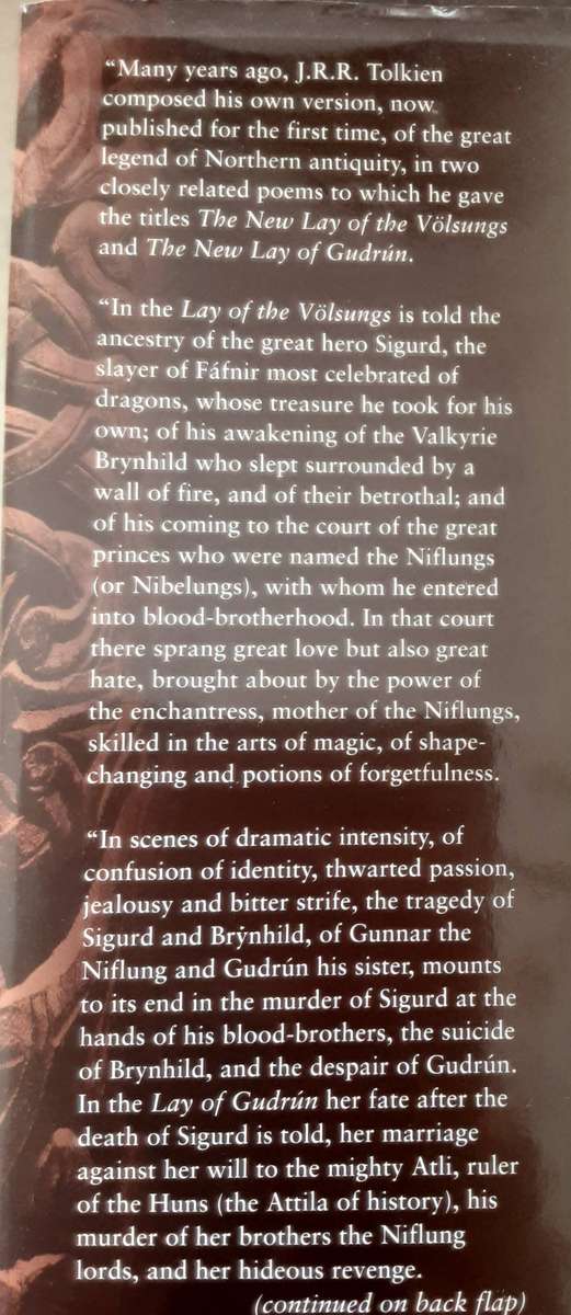 The Legend of Sigurd & Gudrun by J R R Tolkien edited by Christopher Tolkien