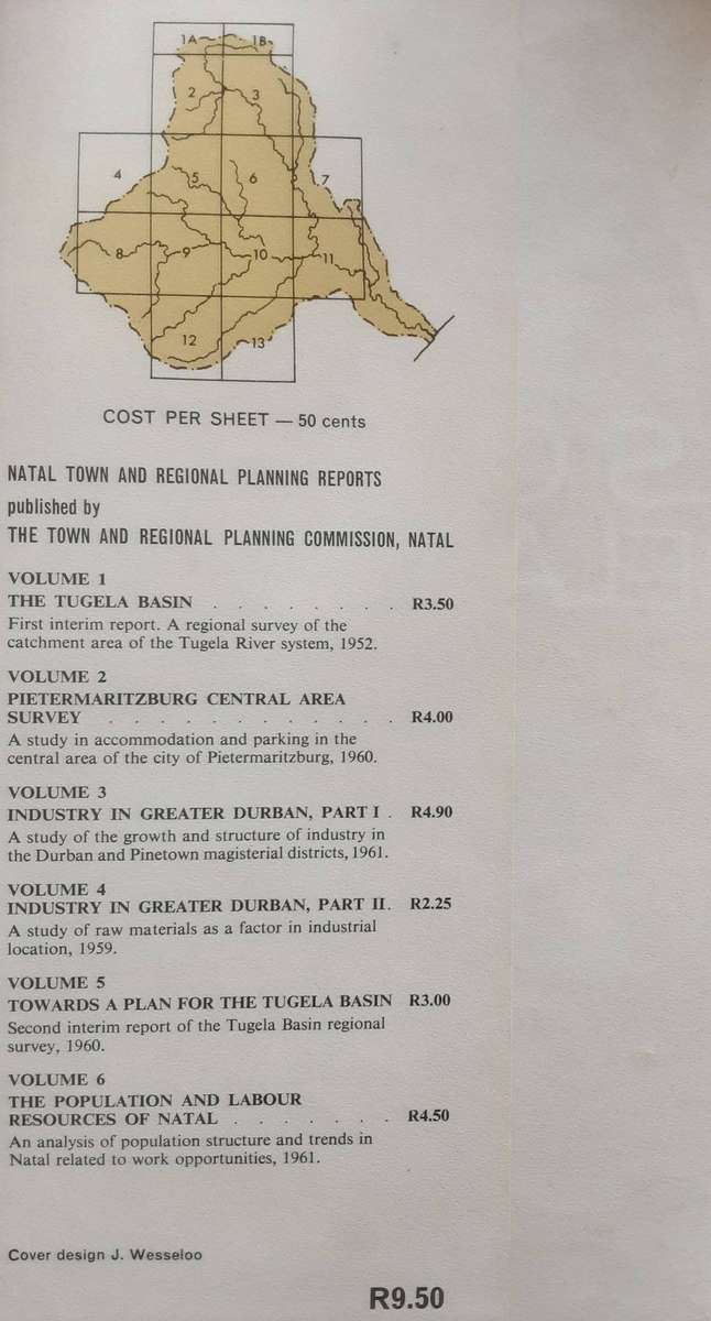 Soils of the Tugela Basin A Study in Subtropical Africa, Natal Town & Regional Planning Reports vol