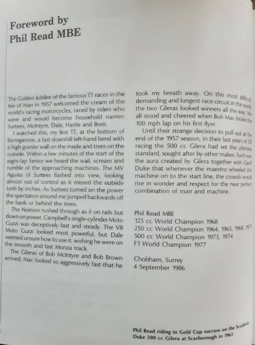 Gilera Road Racers From Milan to the Mountain by Raymond Ainscoe