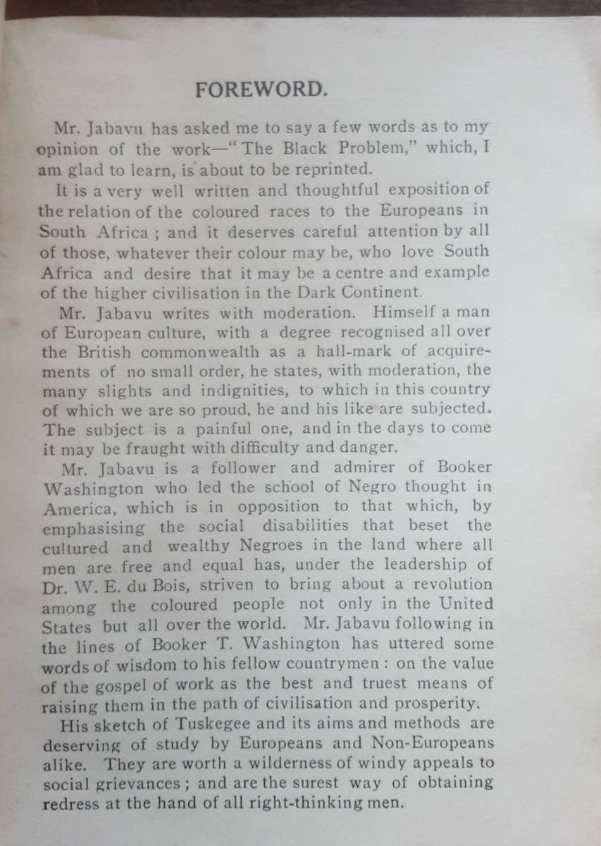 The Black Problem, Papers and Address on Various Native Problems by D D T Jabavu