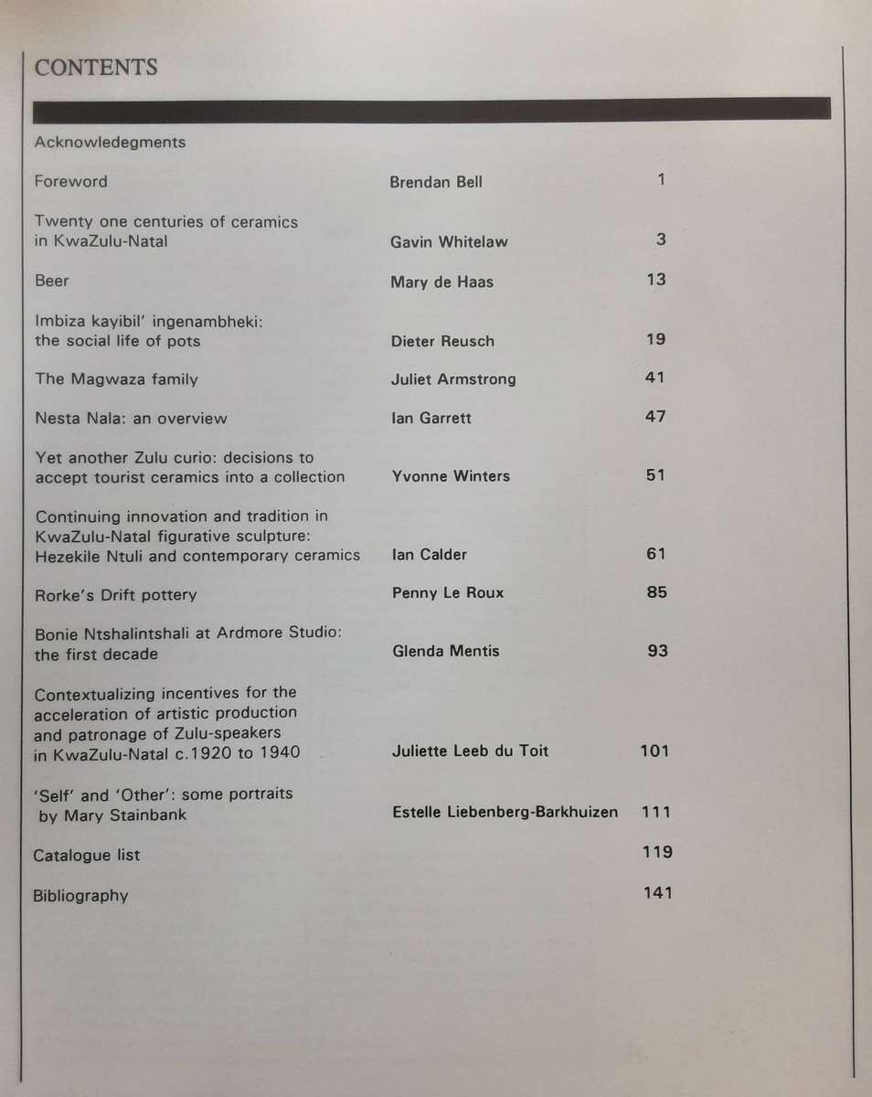 Ubumba Aspects of Indigenous Ceramics in KwaZulu-Natal