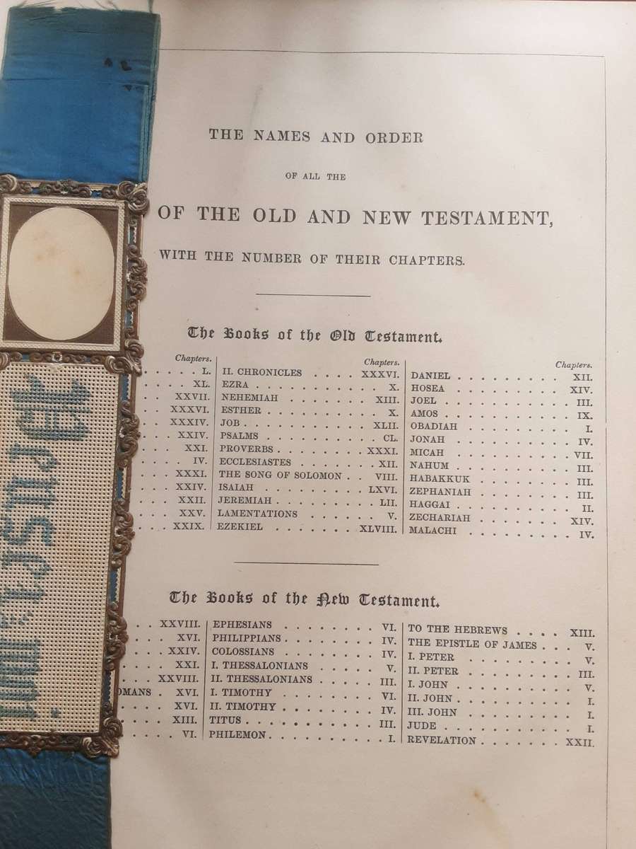 Large Leather-bound Holy Bible published by Oxford University Press in 1869
