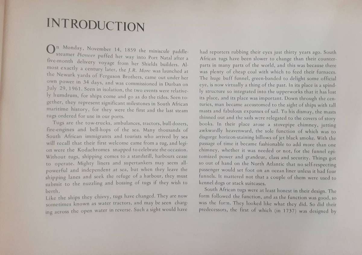 A Century of South African Steam Tugs by David Reynolds ***Signed Copy ***