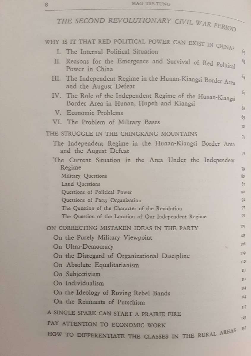 Selected Works of Mao Tse Tung in 2 volumes published by Foreign Language Press 1975