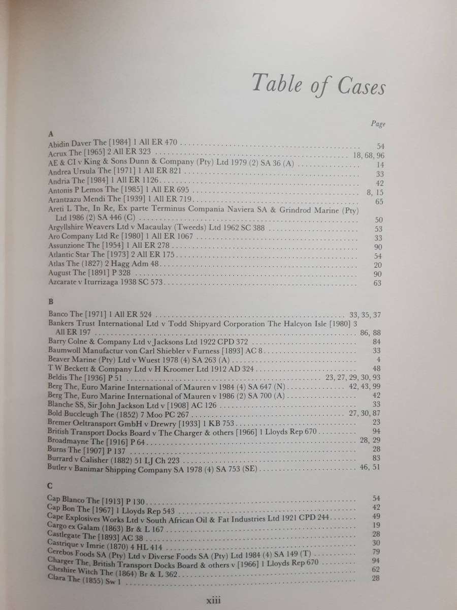 Admiralty Jurisdiction And Practice in South Africa by D J Shaw QC ***Signed Copy ***