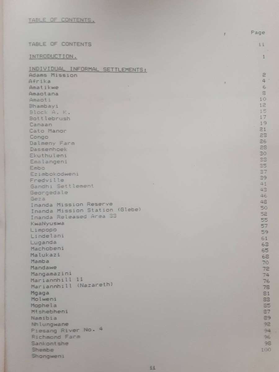 Informal Settlements Within the Durban Functional Region by Finn Christensen & Alford Gumede