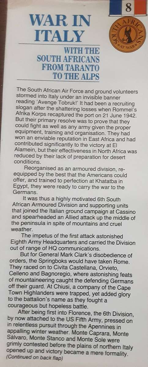 War in Italy With the South Africans from Taranto to the Alps by Jack Kros