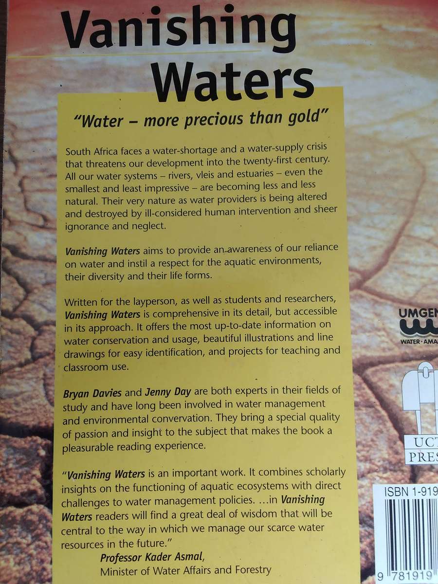 Vanishing Waters by Bryan Davies & Jenny Day **Signed by Davies**