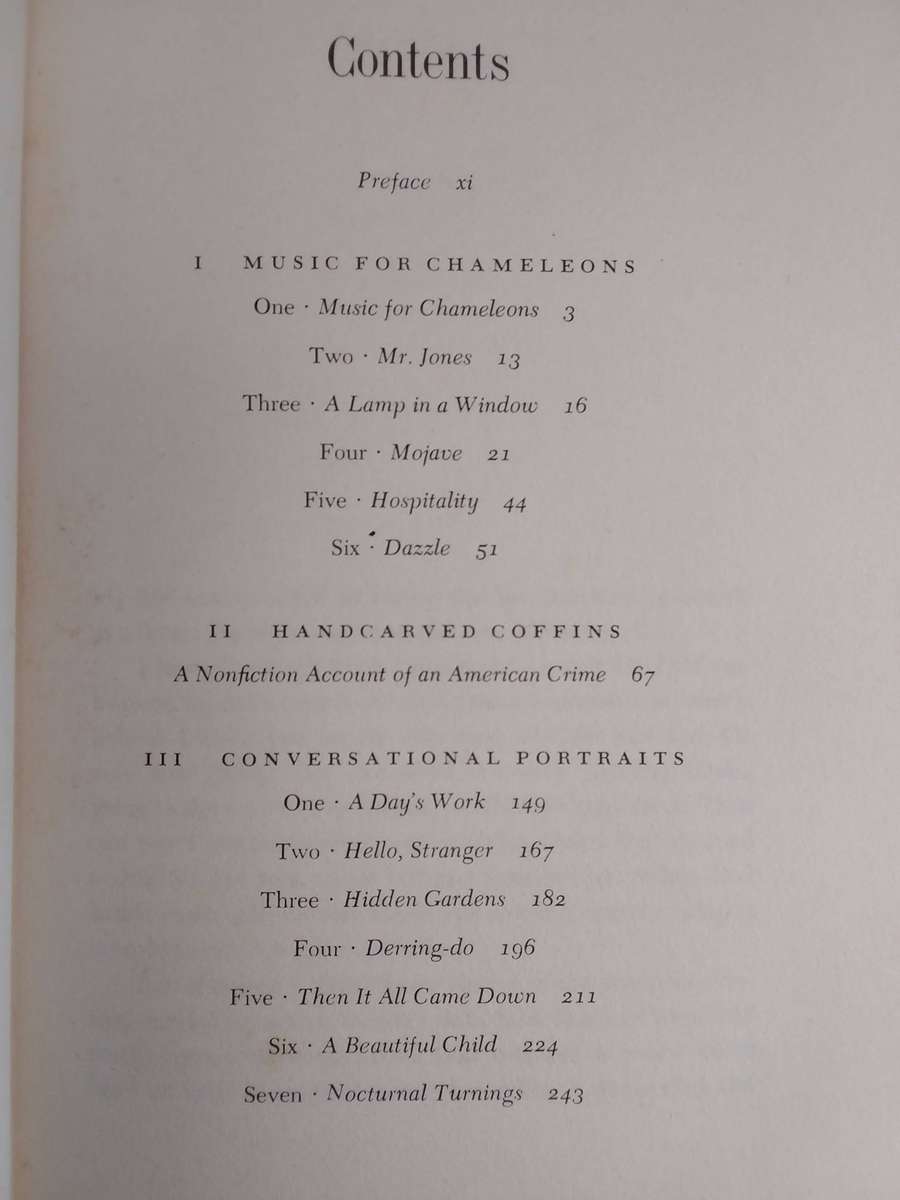 Music For Chameleons by Truman Capote ***First British Edition ***
