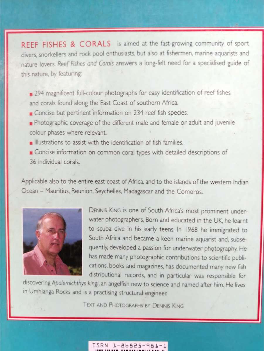 Reef Fishes & Corals East Coast of Southern Africa by Dennis King ***Signed Copy ***