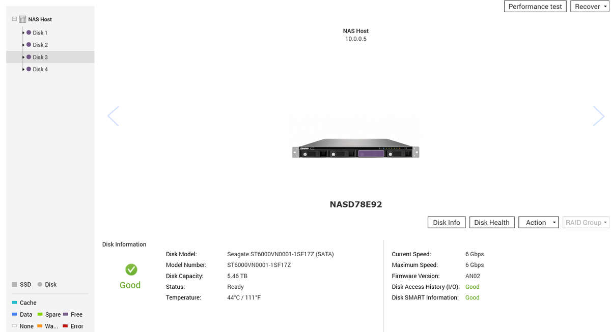 QNAP TS-469U & 4x Seagate 6TB NAS HDD