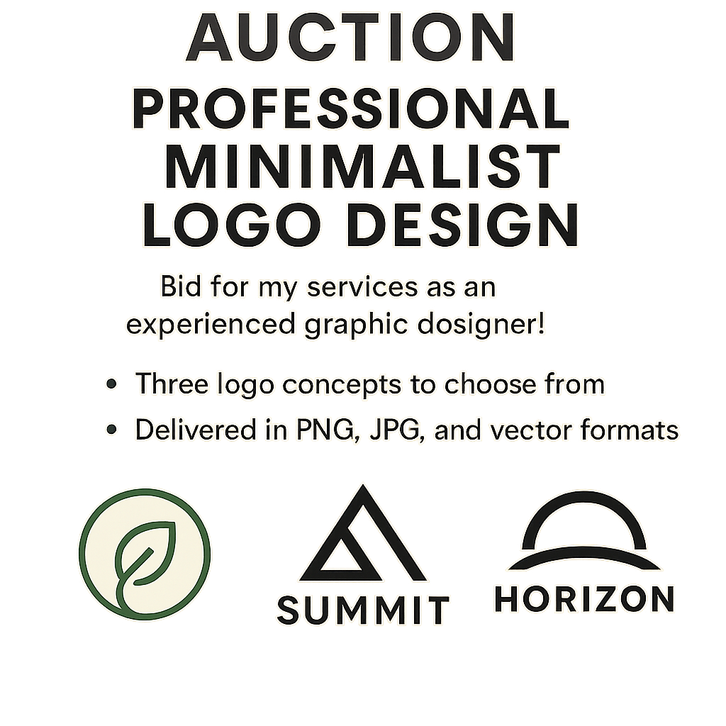 Professional Minimalist Logo Design  3 Concepts, Vector Files, Full Ownership