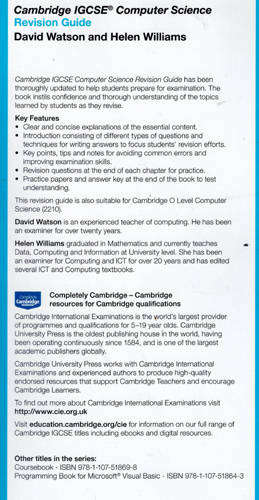 Cambridge IGCSE: Computer Science Revision Guide -- D. Watson & H. Williams