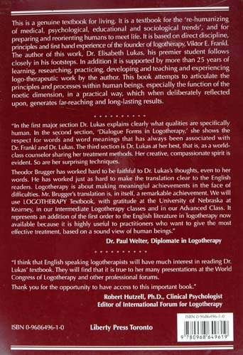 Logotherapy Textbook Meaning-centred Psychotherapy -- Elisabeth Lukas