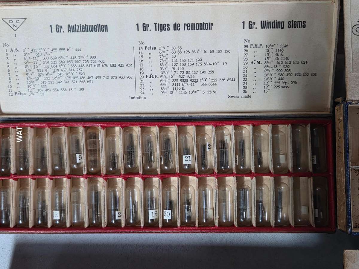 NOS Stems, Cyma, ET, Omega, Perseux, FHF, Oris, AS, MST, Revue, EB, EBOSA