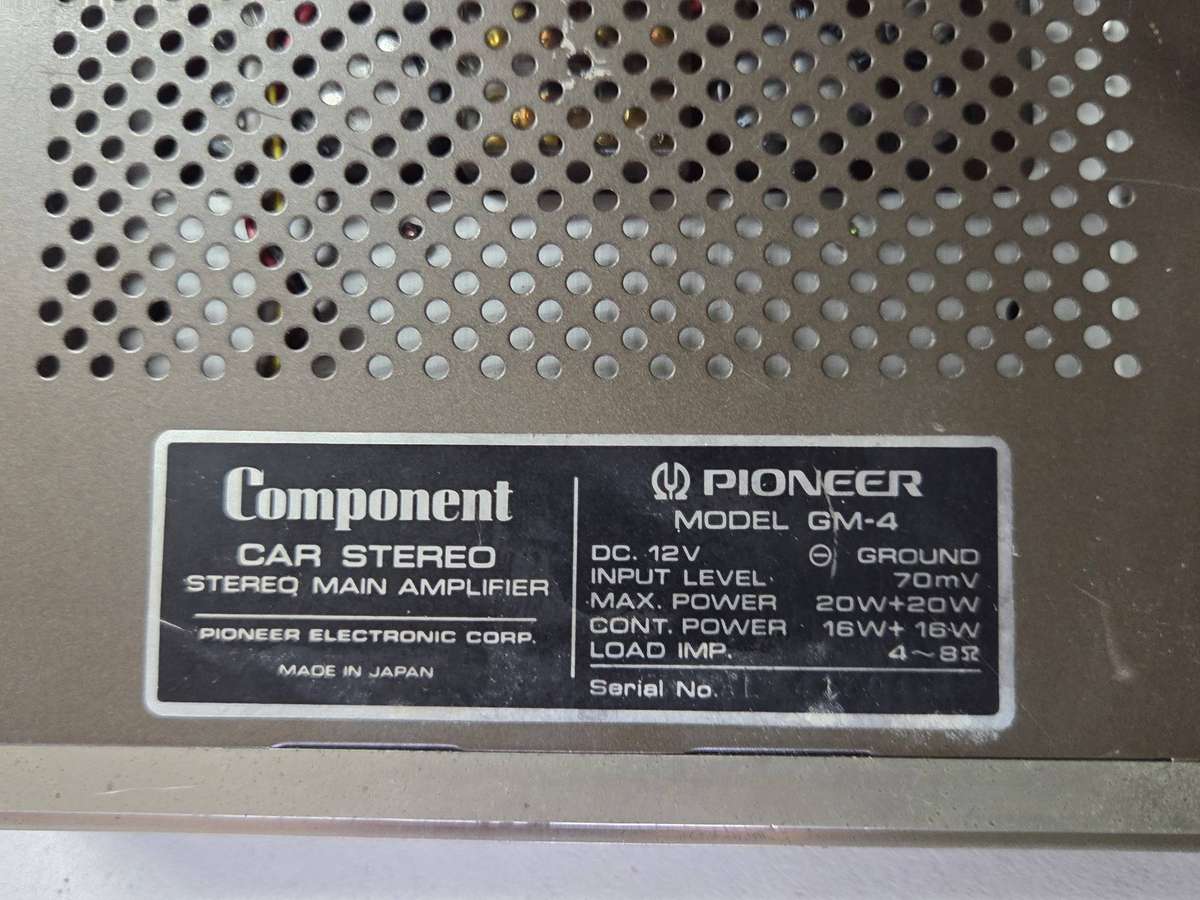 Pioneer GM-4  Car Component Amplifier - 2nd