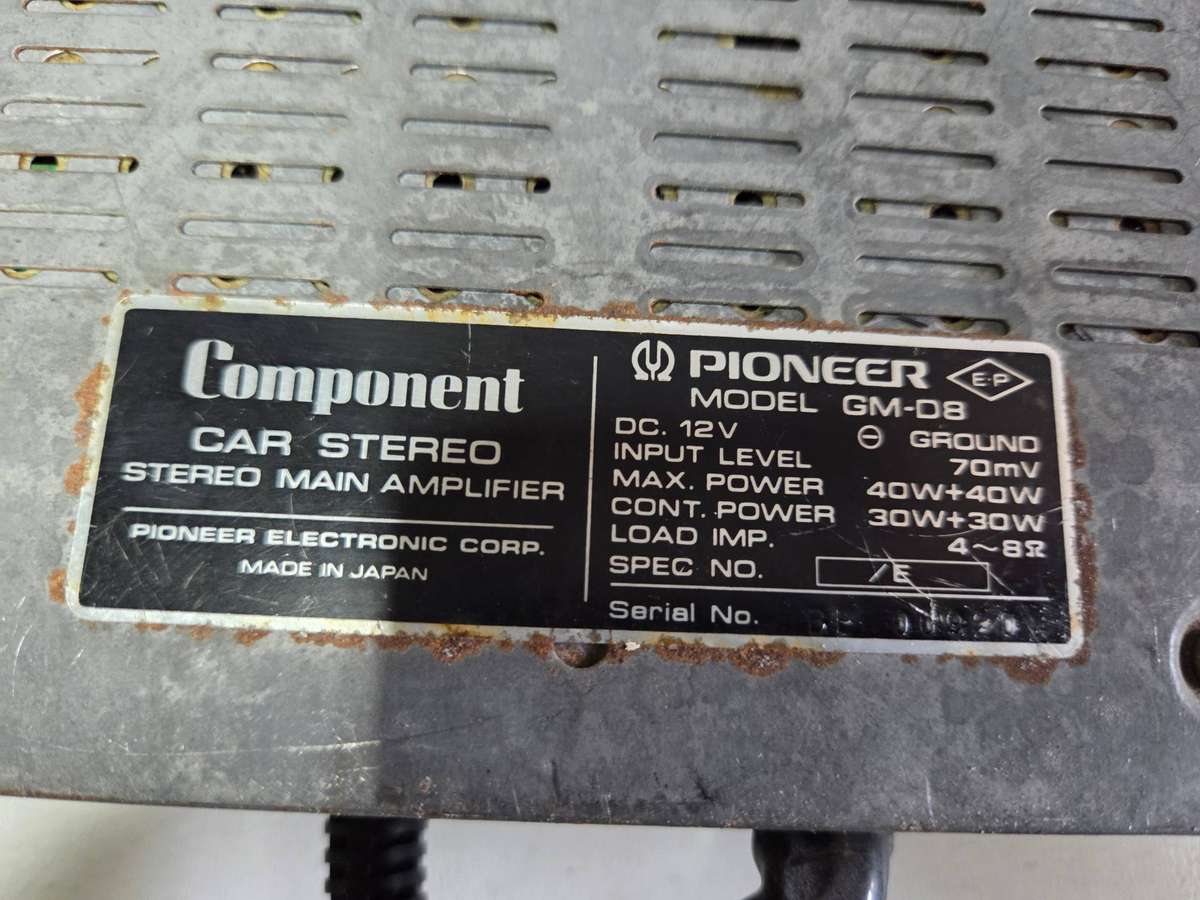Pioneer Car Component Amplifier, GM-D8
