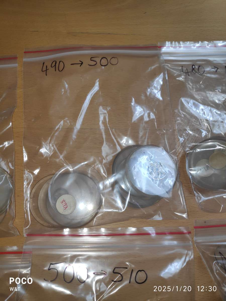 Pocket watch glass Sizes - 450 to 510
