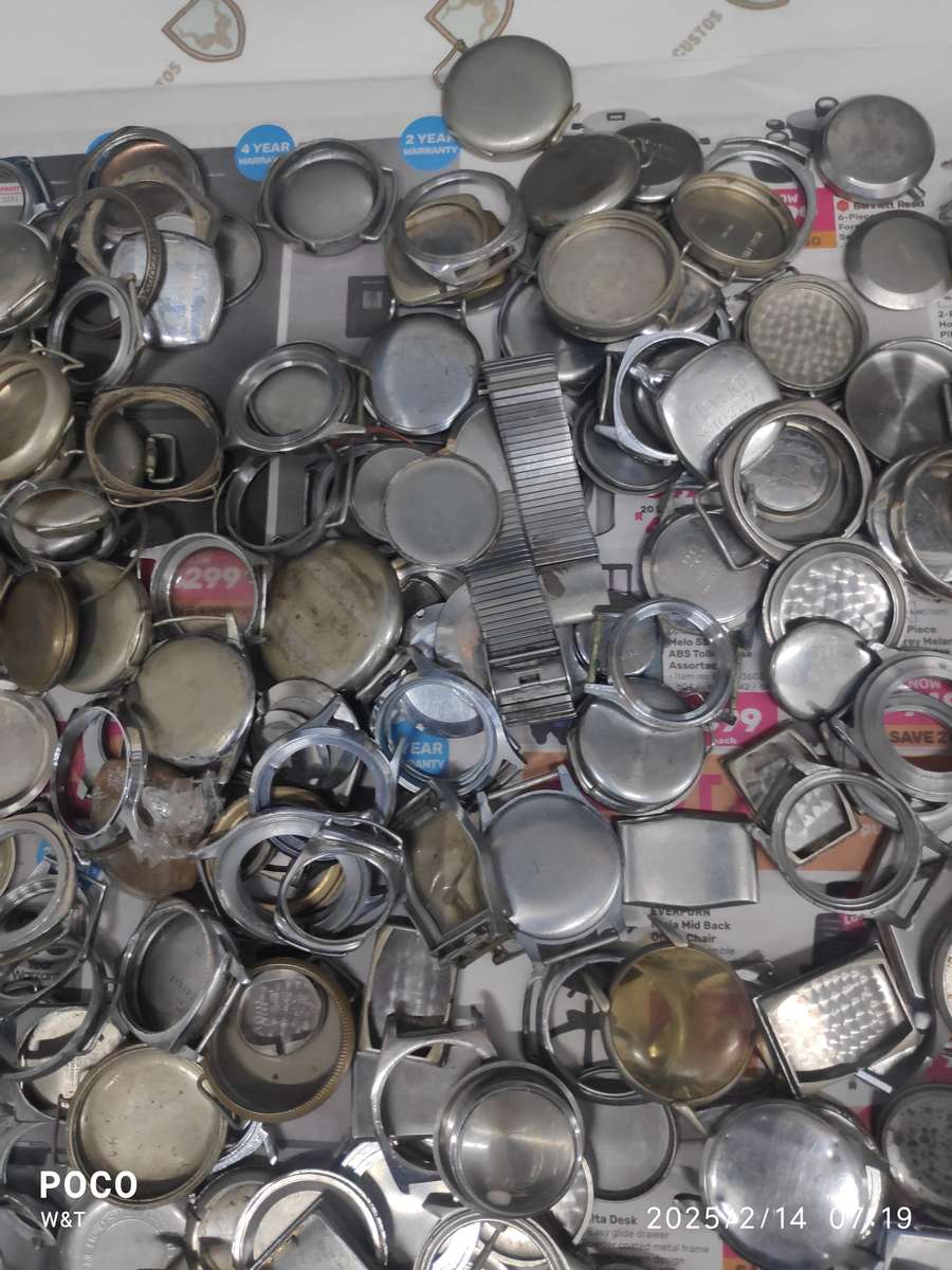 large lot of steel cases, trench, normal , tank and casebacks