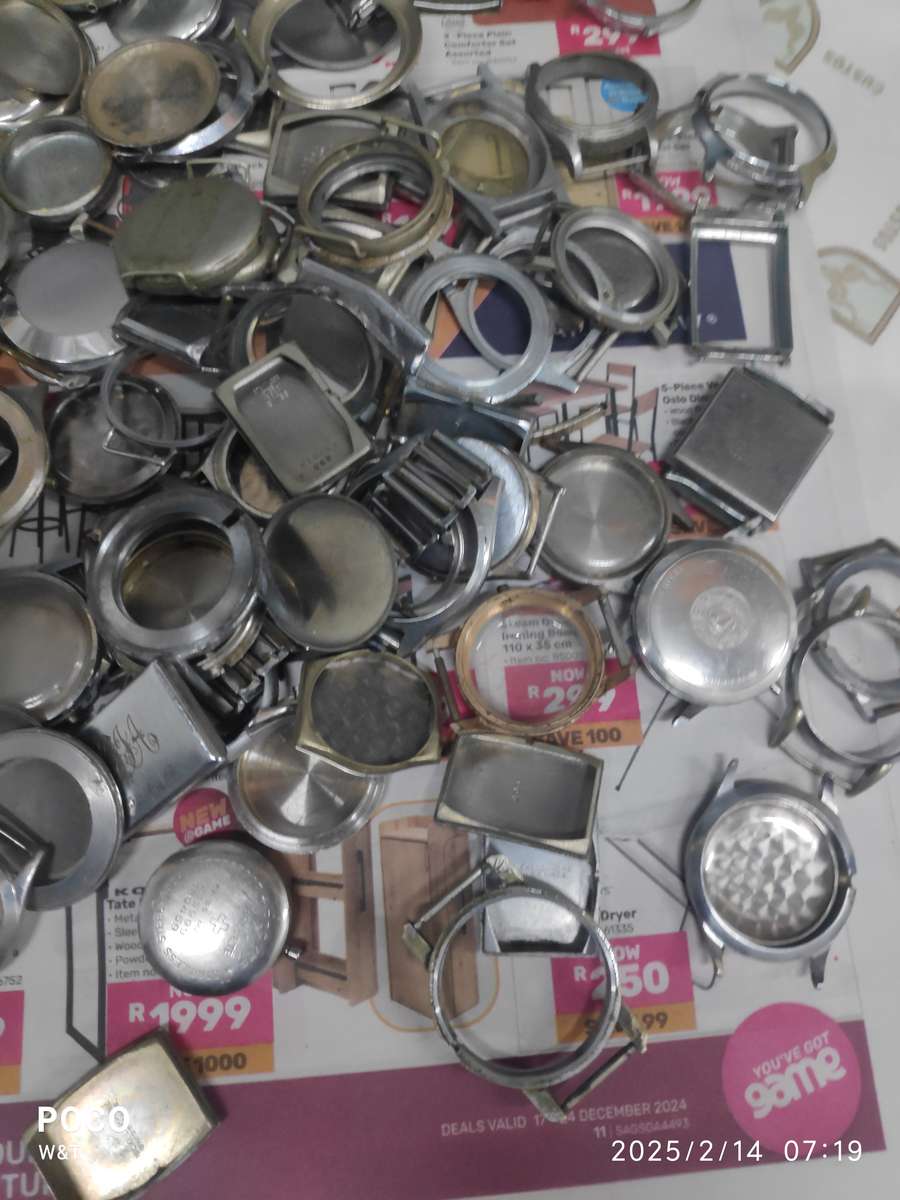 large lot of steel cases, trench, normal , tank and casebacks