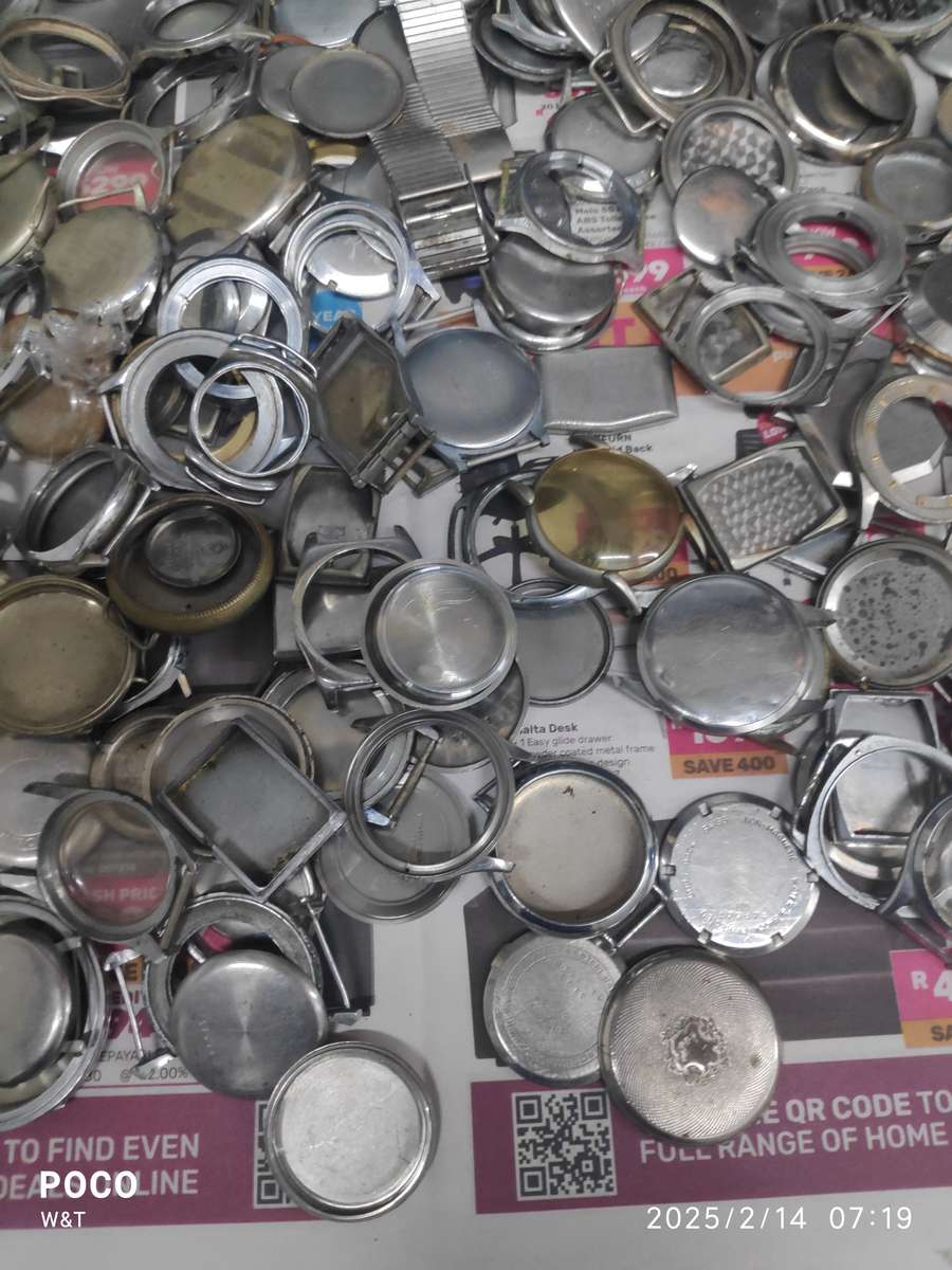 large lot of steel cases, trench, normal , tank and casebacks