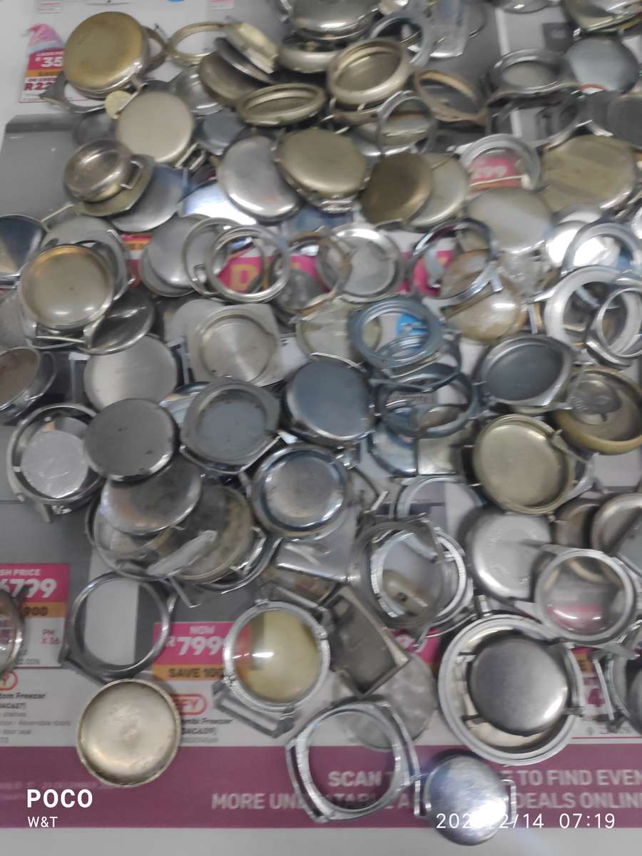 large lot of steel cases, trench, normal , tank and casebacks